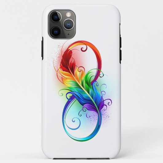 Oneindigheidssymbool met regenboogveer Case-Mate iPhone case (Achterkant)