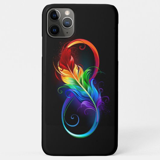 Oneindigheidssymbool met regenboogveer Case-Mate iPhone case (Achterkant)