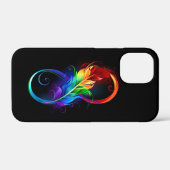 Oneindigheidssymbool met regenboogveer Case-Mate iPhone case (Achterkant (horizontaal))