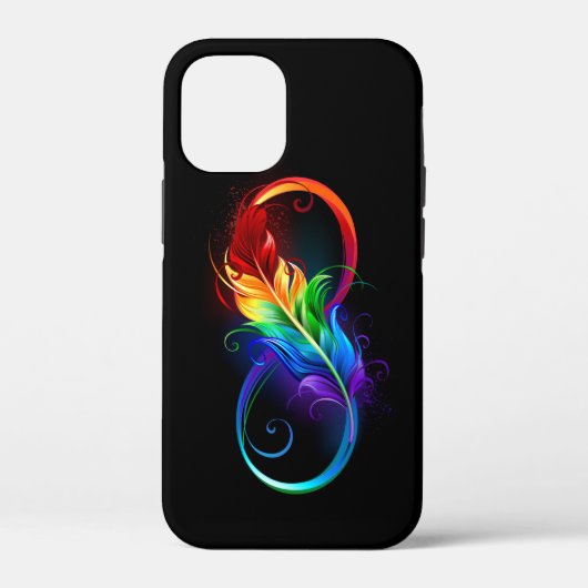 Oneindigheidssymbool met regenboogveer Case-Mate iPhone case (Achterkant)