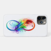 Oneindigheidssymbool met regenboogveer Case-Mate iPhone case (Achterkant (horizontaal))
