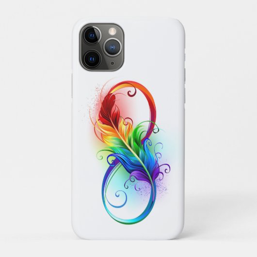 Oneindigheidssymbool met regenboogveer Case-Mate iPhone case (Achterkant)
