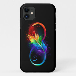Oneindigheidssymbool met regenboogveer Case-Mate iPhone case