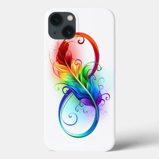 Oneindigheidssymbool met regenboogveer Case-Mate iPhone case (Achterkant)
