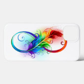 Oneindigheidssymbool met regenboogveer Case-Mate iPhone case (Achterkant (horizontaal))