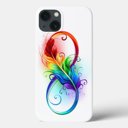 Oneindigheidssymbool met regenboogveer Case-Mate iPhone case (Achterkant)
