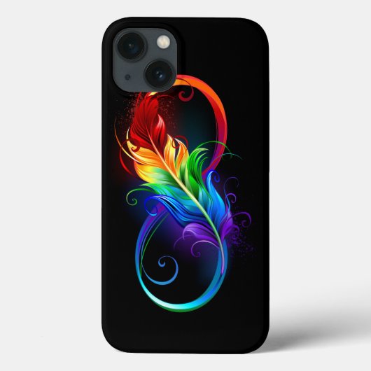 Oneindigheidssymbool met regenboogveer Case-Mate iPhone case (Achterkant)