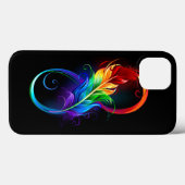 Oneindigheidssymbool met regenboogveer Case-Mate iPhone case (Achterkant (horizontaal))