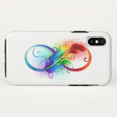 Oneindigheidssymbool met regenboogveer Case-Mate iPhone case (Achterkant (horizontaal))