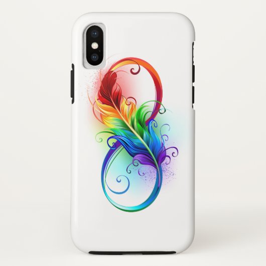 Oneindigheidssymbool met regenboogveer Case-Mate iPhone case (Achterkant)