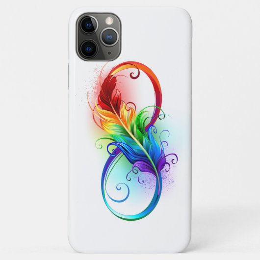 Oneindigheidssymbool met regenboogveer Case-Mate iPhone case (Achterkant)