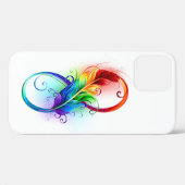 Oneindigheidssymbool met regenboogveer Case-Mate iPhone case (Achterkant (horizontaal))