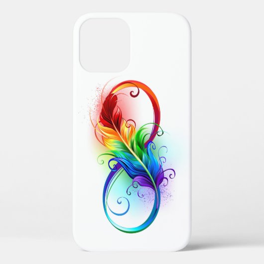 Oneindigheidssymbool met regenboogveer Case-Mate iPhone case (Achterkant)