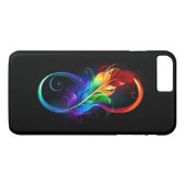 Oneindigheidssymbool met regenboogveer Case-Mate iPhone case (Achterkant (Horizontaal))