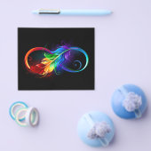 Oneindigheidssymbool met regenboogveer flyer (Enkel)