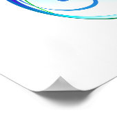 Oneindigheidssymbool met regenboogveer poster (Hoek)