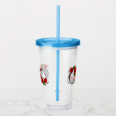 Oneindigheidssymbool met rode rozen acryl drinkbeker (Rechts)