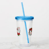 Oneindigheidssymbool met rode rozen acryl drinkbeker (Links)