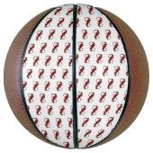 Oneindigheidssymbool met rode rozen basketbal (Verticaal)