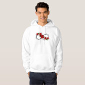 Oneindigheidssymbool met rode rozen hoodie (Voorkant volledig)