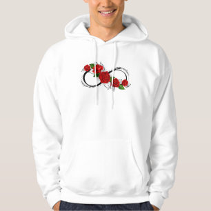 Oneindigheidssymbool met rode rozen hoodie