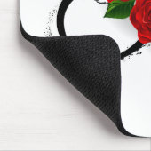 Oneindigheidssymbool met rode rozen muismat (Hoek)