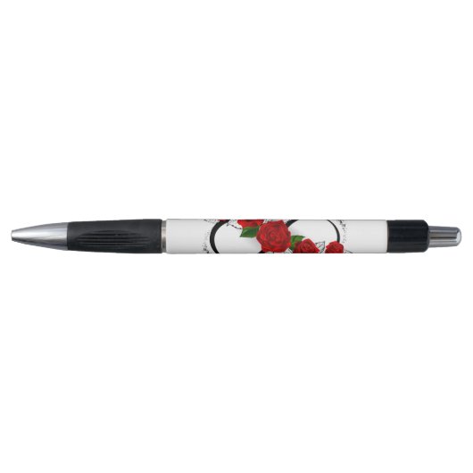 Oneindigheidssymbool met rode rozen pen (Voorkant)