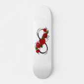 Oneindigheidssymbool met rode rozen persoonlijk skateboard (Voorkant)