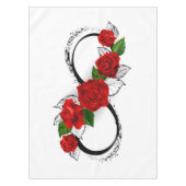 Oneindigheidssymbool met rode rozen tafelkleed (Voorkant)
