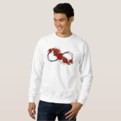 Oneindigheidssymbool met rode rozen trui (Voorkant volledig)
