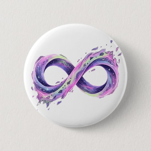 Oneindigheidssymbool Neurodiversiteit Autisme ADHD Ronde Button 5,7 Cm (Voorkant)