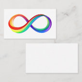 Oneindigheidssymbool van de laagjes regenboog kortingskaartje (Voorkant / Achterkant)