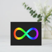 Oneindigheidssymbool van de regenboog briefkaart (Staand voorkant)