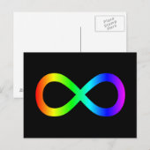 Oneindigheidssymbool van de regenboog briefkaart (Voorkant / Achterkant)
