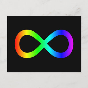 Oneindigheidssymbool van de regenboog briefkaart
