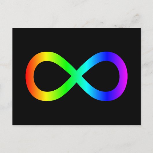 Oneindigheidssymbool van de regenboog briefkaart (Voorkant)