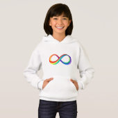 Oneindigheidssymbool van de regenboog in lagen (Voorkant volledig)