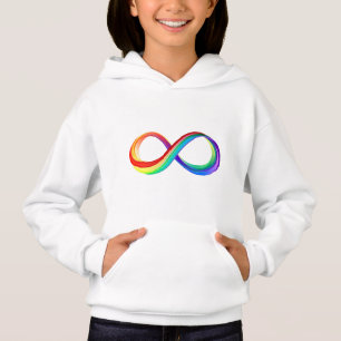 Oneindigheidssymbool van de regenboog in lagen