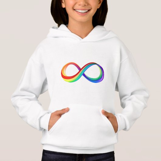 Oneindigheidssymbool van de regenboog in lagen (Voorkant)