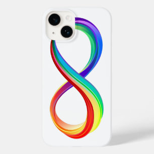 Oneindigheidssymbool van de regenboog in lagen Case-Mate iPhone 14 hoesje