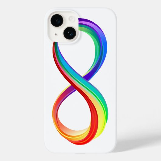 Oneindigheidssymbool van de regenboog in lagen Case-Mate iPhone case (Achterkant)