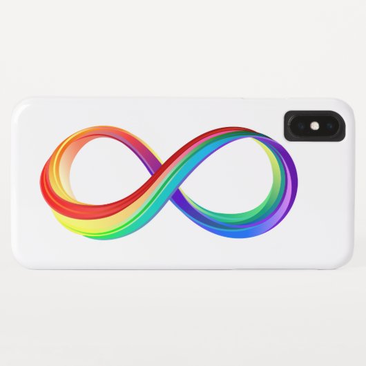 Oneindigheidssymbool van de regenboog in lagen Case-Mate iPhone case (Achterkant (horizontaal))