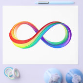 Oneindigheidssymbool van de regenboog in lagen flyer (Enkel)