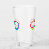 Oneindigheidssymbool van de regenboog in lagen glas (Rechts)