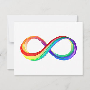Oneindigheidssymbool van de regenboog in lagen kaart