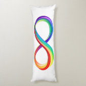 Oneindigheidssymbool van de regenboog in lagen lichaamskussen (Achterkant (Verticaal))