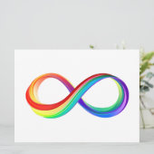 Oneindigheidssymbool van de regenboog in lagen programmakaart (Staand voorkant)