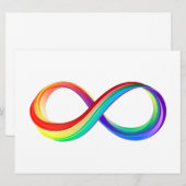 Oneindigheidssymbool van de regenboog in lagen programmakaart (Voorkant / Achterkant)