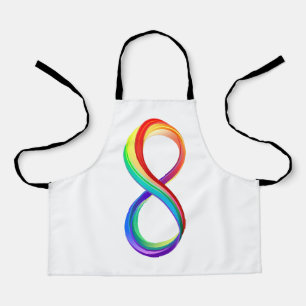 Oneindigheidssymbool van de Regenboog in Lagen Schort