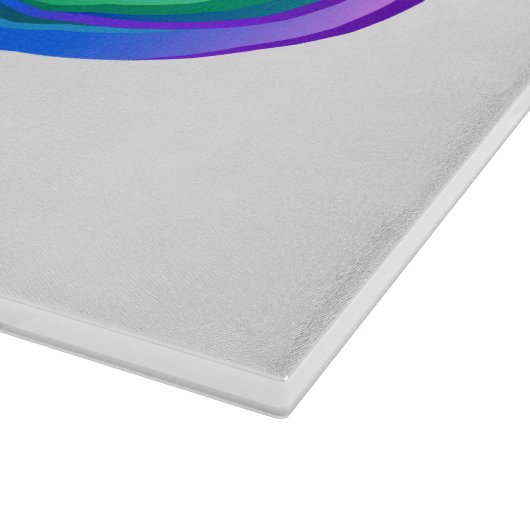 Oneindigheidssymbool van de regenboog in lagen snijplank (Hoek)